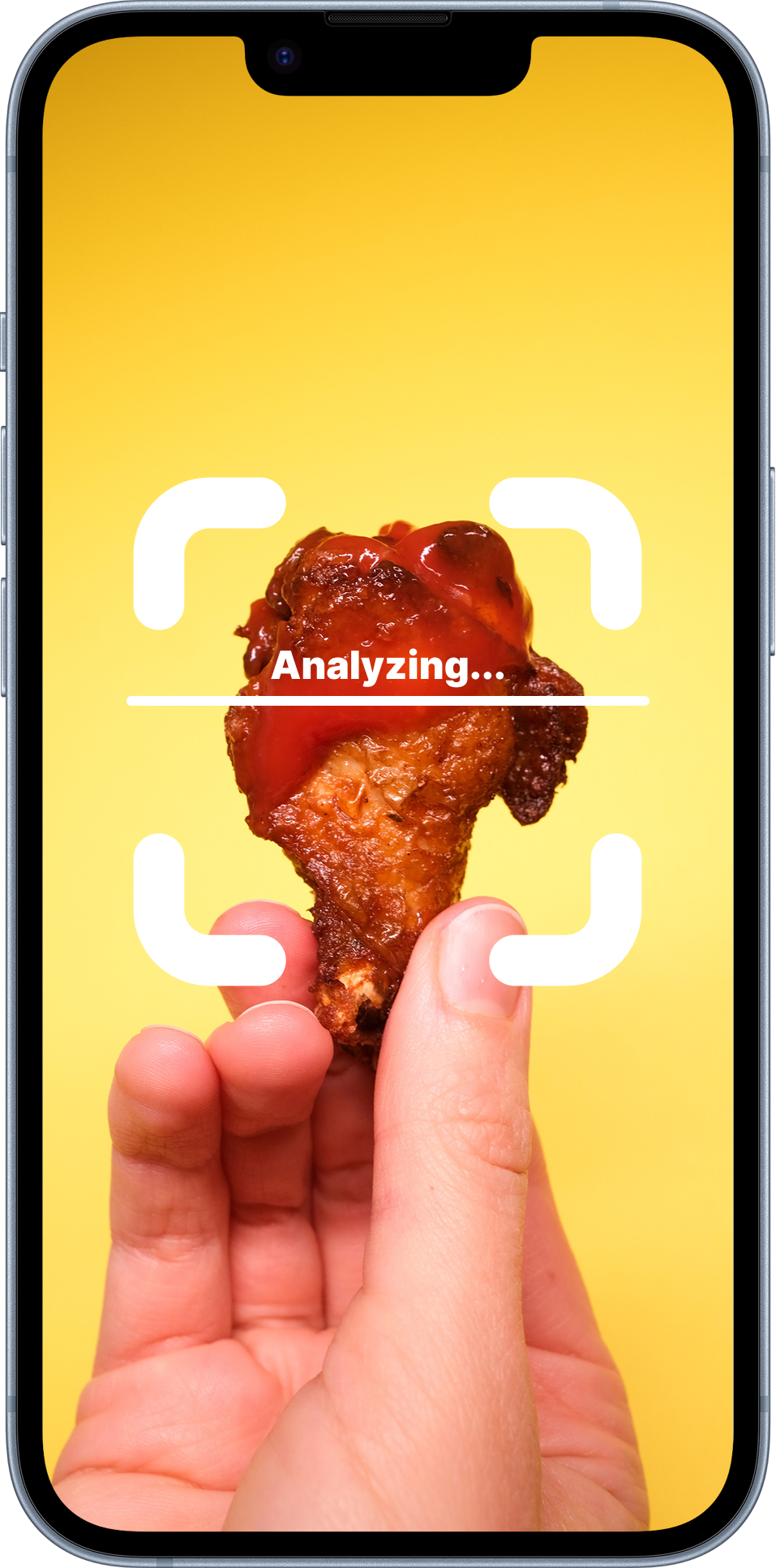 Scanning a meal — analyzing in seconds